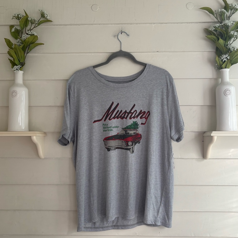 Lucky Brand Ford Mustang Gray Short Sleeve Tee Shirt Men’s Size XL NWT